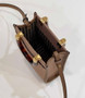 Fendi Mini Sunshine Shopper Brown Natural straw mini-bag 8BS051