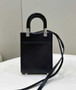 Fendi Mini Sunshine Shopper leather black mini-bag 8BS051