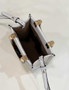Fendi Mini Sunshine Shopper 8BS051 white leather mini-bag with FF motif