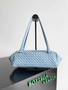 Bottega Veneta Let's go Shoulder Bag 796258 Blue Leather