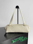 Bottega Veneta Let's go Shoulder Bag 796258 Beige Leather