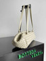 Bottega Veneta Let's go Shoulder Bag 796258 Beige Leather