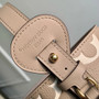 Louis Vuitton All In BB, M13045 Taupe Gray Cream White Leather