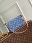 Louis Vuitton Pochette Accessoire Cargo Bag M27602 Blue Denim