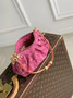 Louis Vuitton Pochette Valley Bag M28327 Monogram Fuchsia Denim