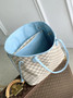 Louis Vuitton Neverfull Inside Out MM Bag, N40946 Damier Azur Bleu Olympe