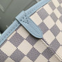 Louis Vuitton Neverfull Inside Out MM Bag, N40946 Damier Azur Bleu Olympe