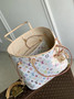 Louis Vuitton LV x TM Neverfull MM Bag, M27787 Multicolor White Coated canvas
