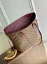 Louis Vuitton Neverfull Inside Out MM Bag, M25663 Monogram Red Coated canvas