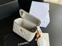 Chanel AP2937 Vanity with Chain Lambskin Gray