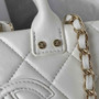 Chanel AS3344 Small Vanity Case Calfskin white
