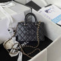 Chanel AS3344 Small Vanity Case Calfskin Black