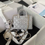 Chanel AS3344 Small Vanity Case Calfskin Gray