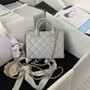 Chanel AS3344 Small Vanity Case Calfskin Gray
