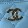 Chanel AP2730 Vanity Case Lambskin Blue