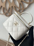 Chanel Vanity Case, 66020 white lambskin