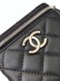 Chanel Mini Vanity Case, AP3941 Lambskin Silver