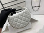 Chanel AP3095 Pouch Lambskin Gold-Tone Metal White