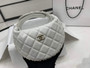 Chanel AP3095 Pouch Lambskin Gold-Tone Metal White
