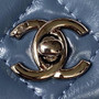 Chanel AP3645 Wallet on chain Shiny Crumpled Calfskin Strass Metal Blue