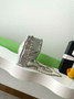CHANEL Silver Metallic Quilted Chain Clutch - AP4613 - Default Title - View 2