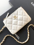 Chanel Pouch, Mesh, shiny lambskin & gold-tone metal, AP4673 white - Default Title - View 8