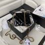 Chanel AP3005 Clutch with Chain Patent Calfskin Gold Black