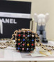 Chanel Evening Shoulder bag AS3769 pearl Black Gold