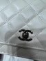 Chanel AP3645 Wallet on chain Shiny Crumpled Calfskin Strass Metal White