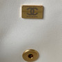 Chanel AS4362 Tote Flap Bag White Lambskin Gold-tone metal