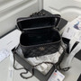 Chanel AP3593 Shiny crumpled calfskin strass  Ruthenium-Finish Metal Black