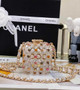 Chanel Evening Shoulder bag AS3769 crystal Gold