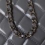 Chanel AP3593 Shiny crumpled calfskin strass  Ruthenium-Finish Metal Gray