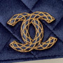 Chanel AP3363 Evening Clutch with chain Velvet Navy Blue