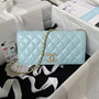 Chanel AP3363 Evening Clutch with chain Lambskin Blue