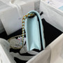 Chanel AP3363 Evening Clutch with chain Lambskin Blue