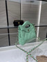 Chanel clutch with chain AP3875 green shiny lambskin