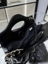 Chanel clutch with chain AP3875 black shiny lambskin