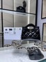 Chanel clutch with chain AP3875 black shiny lambskin