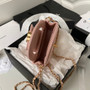 Chanel Clutch With Chain AP3435 Shiny Aged Calfskin Light Pink