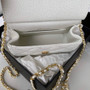 Chanel AP3005 Clutch with Chain Grained Calfskin Gold White