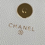 Chanel AP3005 Clutch with Chain Grained Calfskin Gold White