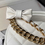 Chanel pouch grained shiny calfskin & gold-tone metal, AP3943 white - Default Title - View 7