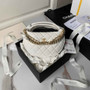 Chanel pouch grained shiny calfskin & gold-tone metal, AP3943 white - Default Title - View 1