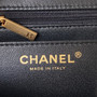 Chanel AS4362 Tote Flap Bag black Lambskin Gold-tone metal