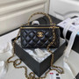 Chanel Clutch with chain black Lambskin AP3383