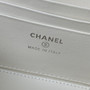 Chanel AP3593 Shiny crumpled calfskin strass  Ruthenium-Finish Metal White