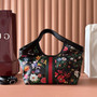 Gucci Giglio Flora small tote bag ‎860845 Black leather