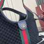 Gucci Giglio small tote bag ‎860845 Black GG suede