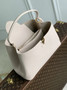 Louis Vuitton Capucines GM Souple Bag, M21787 Beige Grained calfskin